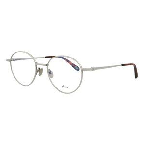 Brioni 51mm Brioni Novelty Oval Optical Glasses in Silver Transparent